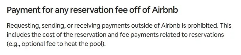 Airbnb fees for weddings