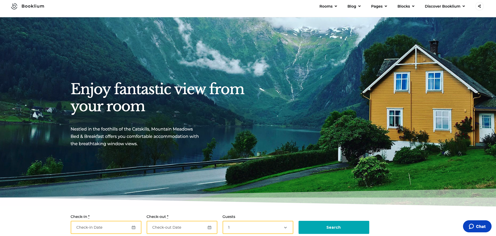 Booklium website templates for short-term vacation rentals