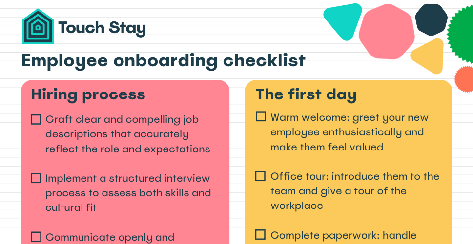 Employee onboarding checklist sample