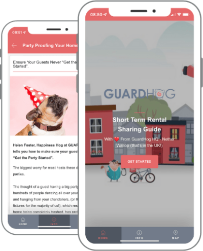 Information sharing guidebook from Guardhog - home tab & short term rental guidance