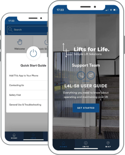 Lift operations guidebook app - home tab & quick start info