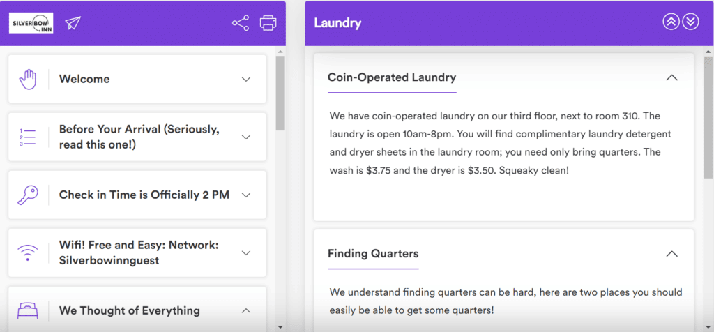 Silverbow Inn Laundry Service Screenshot