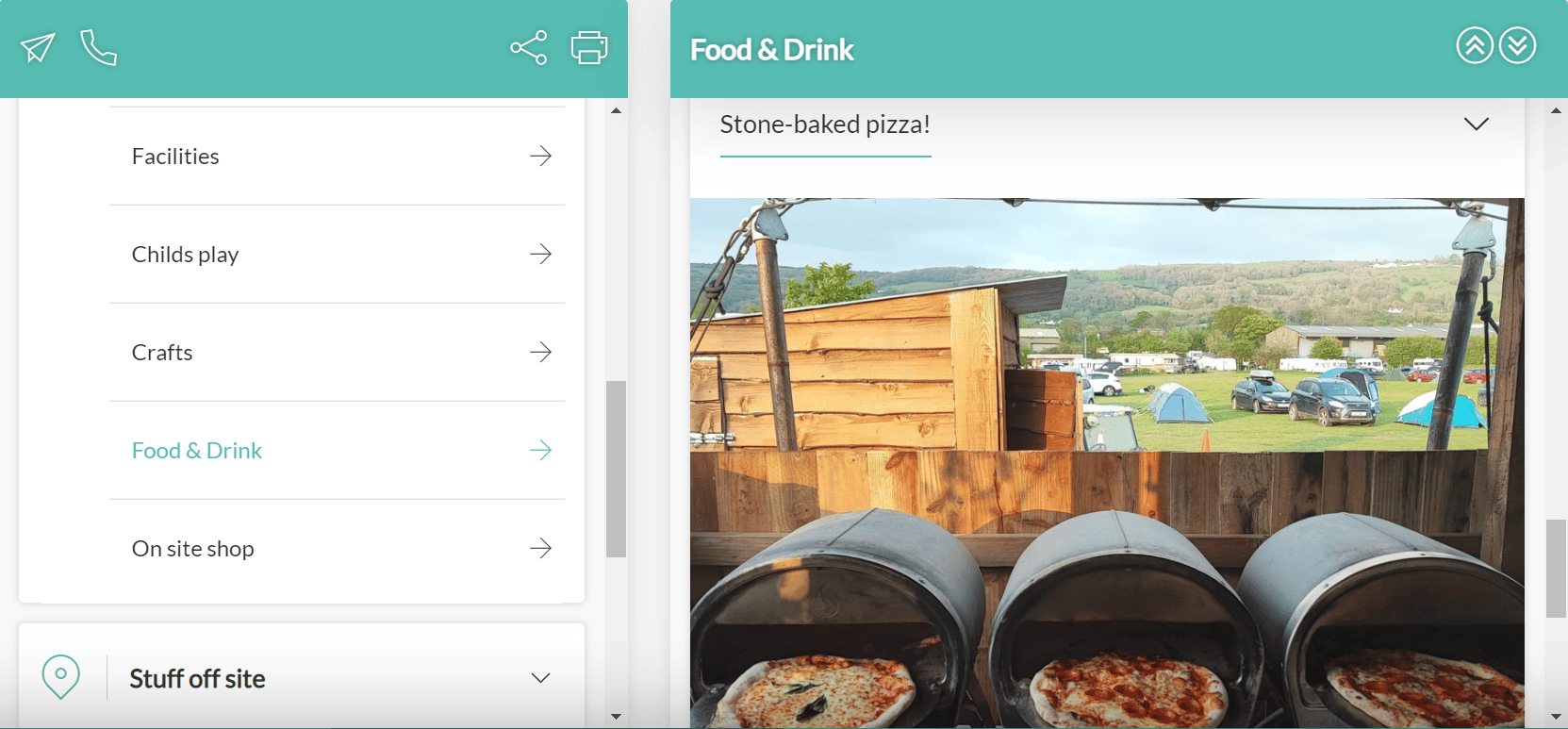 Petruth Paddocks Campsite – Food & Drink Petruth Paddocks Campsite Screenshot of Food & Drink