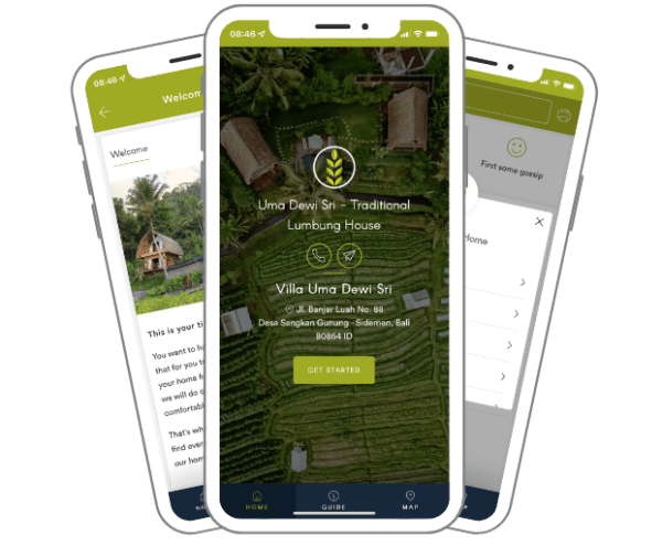 Villa Uma Dewi Sri – three tabs welcome book for vacation rentals