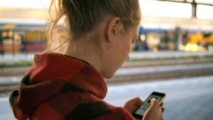 Woman on Phone Airbnb welcome letter
