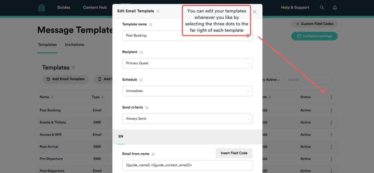 Memo tab – edit templates screenshot of Memo - editing templates