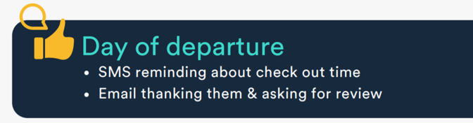 guest communications planner departure