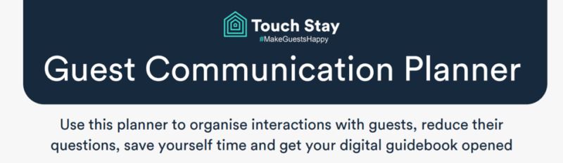 guest communications planner header