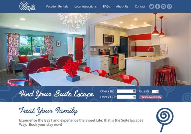 Suite Escapes Vacation Rental Website
