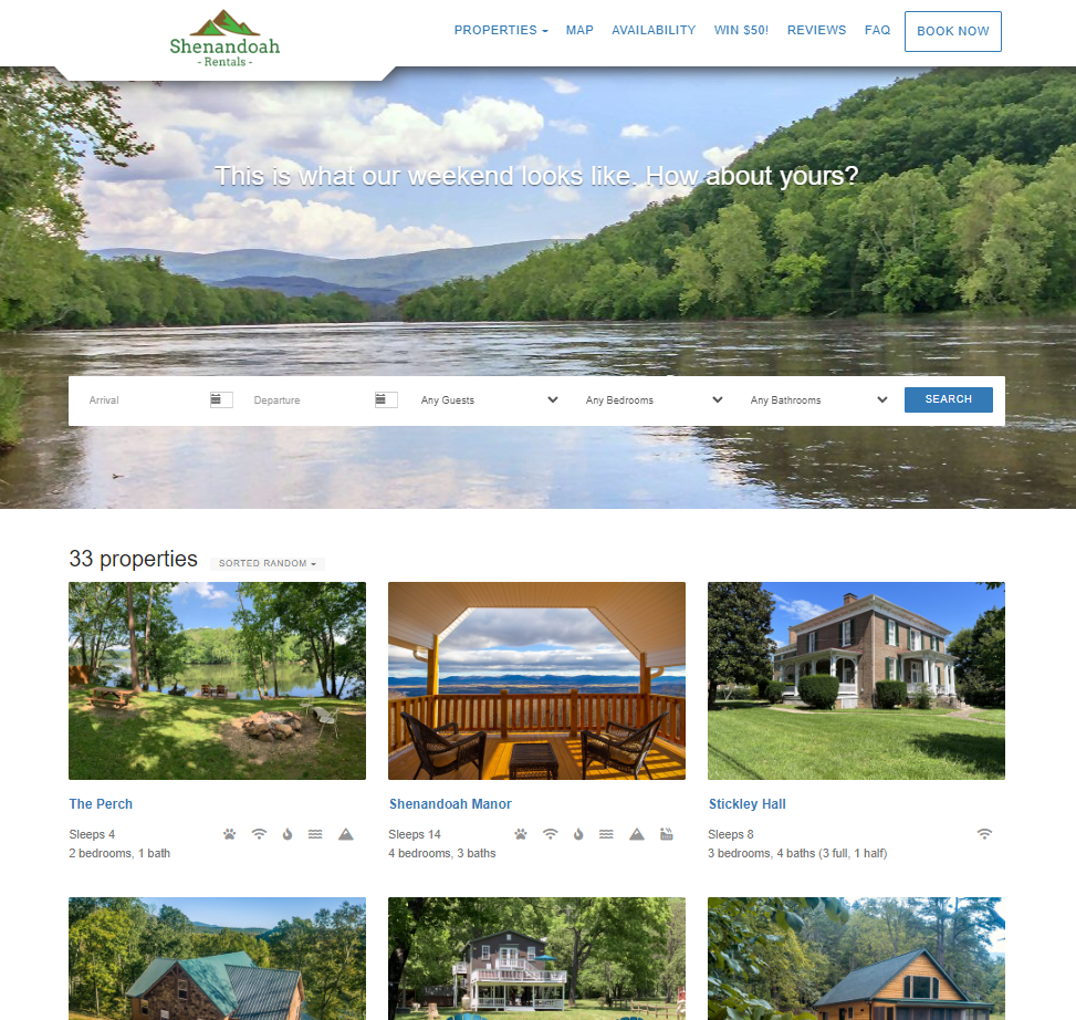 Ownerrez website templates for short-term vacation rentals 