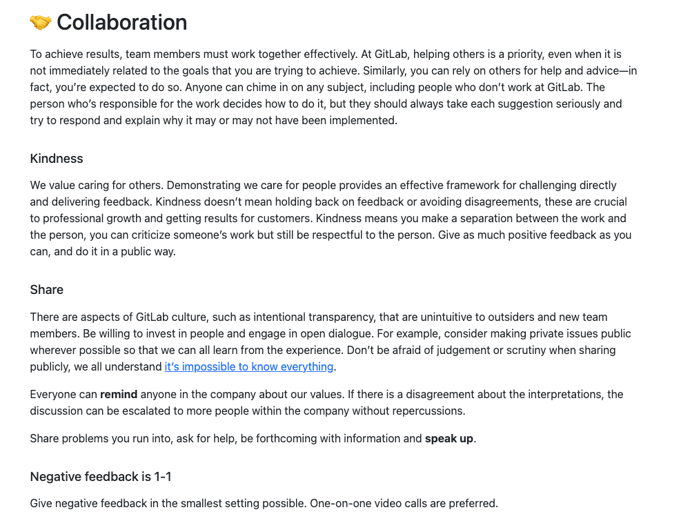 GitLab's handbook