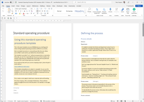 Word SOP template