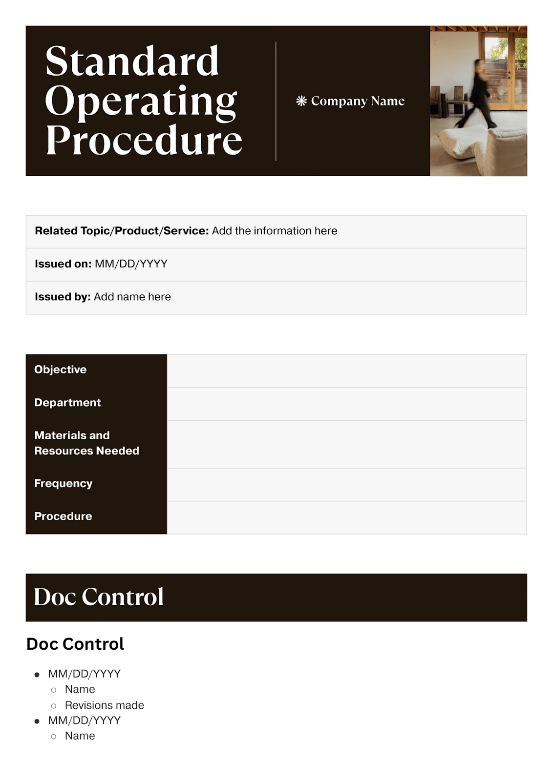 Canva SOP template