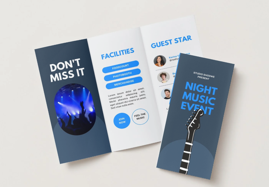 Music event brochure