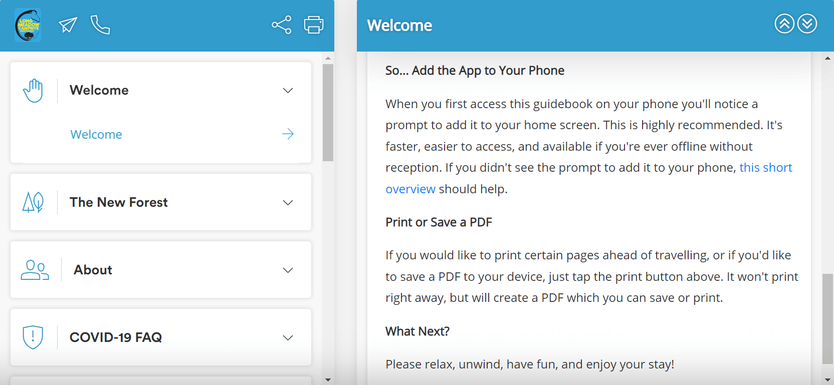 How to create a digital guidebook for your campsite | Touchstay